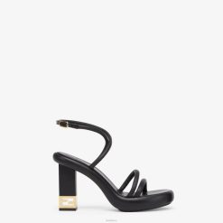 Fendi mujer sandalias de piel de napa 2LH8E1296 zapatos negro