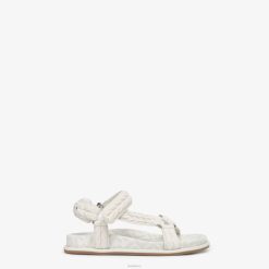 Fendi mujer sandalias de tela 2LH8E1297 zapatos beige