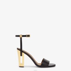 Fendi mujer sandalias karung de tacón alto 2LH8E1260 zapatos negro
