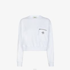 Fendi mujer sudadera de punto 2LH8E1144 vestir blanco