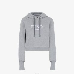 Fendi mujer sudadera de punto melange 2LH8E1186 vestir gris