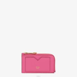 Fendi mujer tarjetero bicolor fucsia y piel 2LH8E1511 accesorios beige