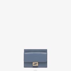 Fendi mujer tarjetero de piel de napa 2LH8E1498 accesorios azul