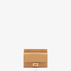 Fendi mujer tarjetero de piel de napa 2LH8E1559 accesorios beige