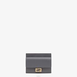 Fendi mujer tarjetero ff de napa 2LH8E1533 accesorios gris