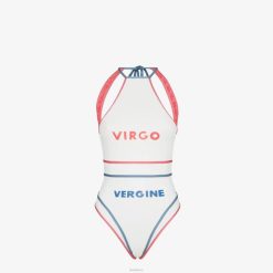 Fendi mujer traje de baño de licra 2LH8E1023 vestir blanco