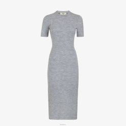 Fendi mujer vestido de lana 2LH8E1117 vestir gris