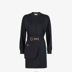 Fendi mujer vestido de punto 2LH8E1222 vestir negro