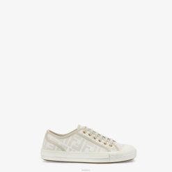 Fendi mujer zapatillas bajas de tela ff 2LH8E1286 zapatos blanco