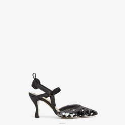 Fendi mujer zapatos de tacón alto con lentejuelas 2LH8E1379 zapatos negro