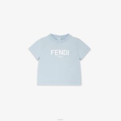 Fendi niños camiseta de bebé de punto 2LH8E2767 vestir azul claro