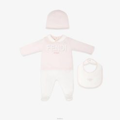 Fendi niños camiseta de roma kit 2LH8E2806 vestir rosa