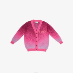 Fendi niños cárdigan de lana para jóvenes 2LH8E2850 vestir multicolor