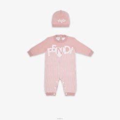 Fendi niños conjunto de punto para bebé 2LH8E2754 vestir rosa
