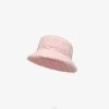 Fendi niños gorro cloche de felpa con logo 2LH8E2966 accesorios rosa