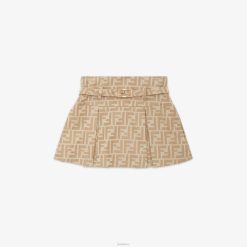 Fendi niños minifalda 2LH8E2899 vestir beige