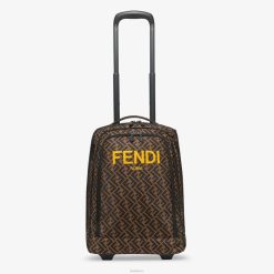Fendi niños mochila junior "vuelta al cole" con ruedas y logo por toda la prenda 2LH8E2827 accesorios moda