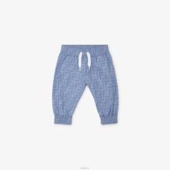 Fendi niños pantalon bebe cambray 2LH8E2768 vestir azul claro