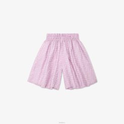 Fendi niños pantalones cortos de algodón lila ff 2LH8E2930 vestir púrpura