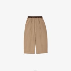 Fendi niños pantalones de algodón y nailon 2LH8E2934 vestir beige