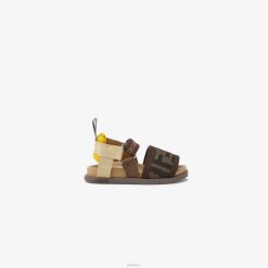 Fendi niños sandalias primeros pasos de tela tabaco-ff 2LH8E2931 zapatos multicolor