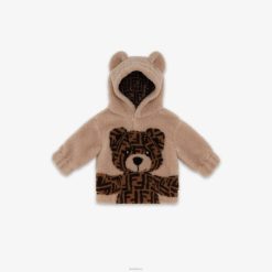 Fendi niños sudadera con osito de lana 2LH8E2751 vestir beige