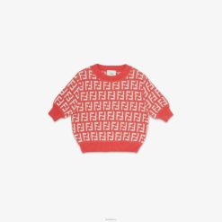 Fendi niños top juvenil de punto coral 2LH8E2921 vestir multicolor